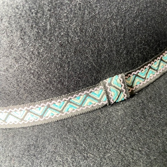 Black wide brim fedora hat, 100% wool - Picture 4 of 10